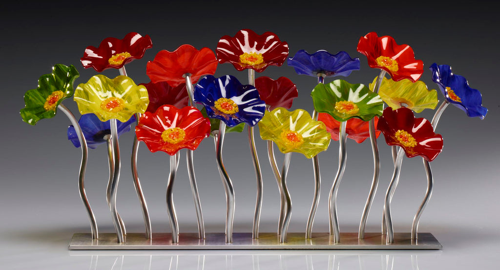 Garden 19 Rainbow 108 - Glass Flowers by Scott Johnson