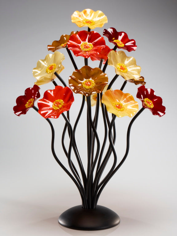 15 flower tree Tuscany glass flowers - Glass Flowers by Scott Johnson