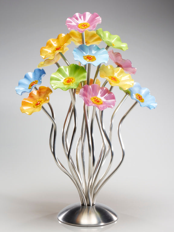 15 flower tree Pastel - Glass Flowers by Scott Johnson