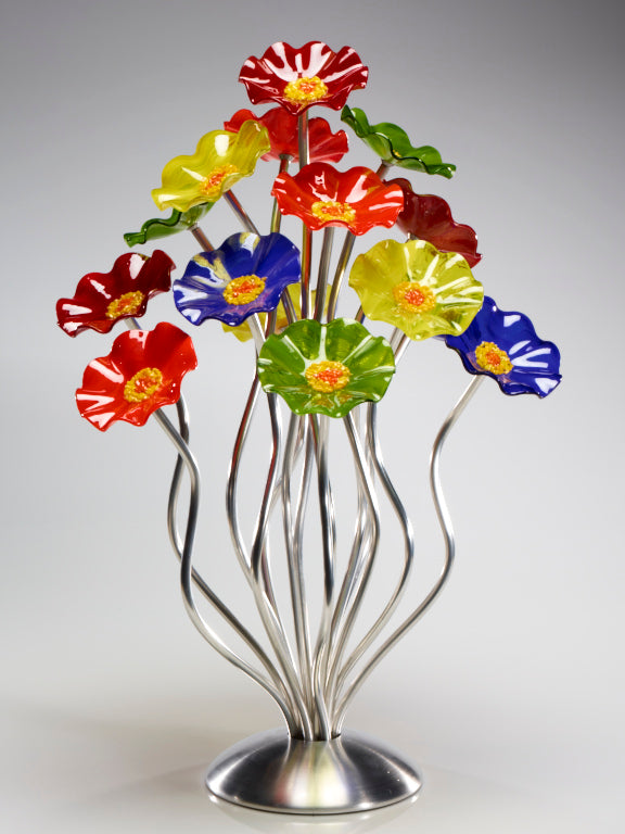 15 flower tree Rainbow - Glass Flowers by Scott Johnson