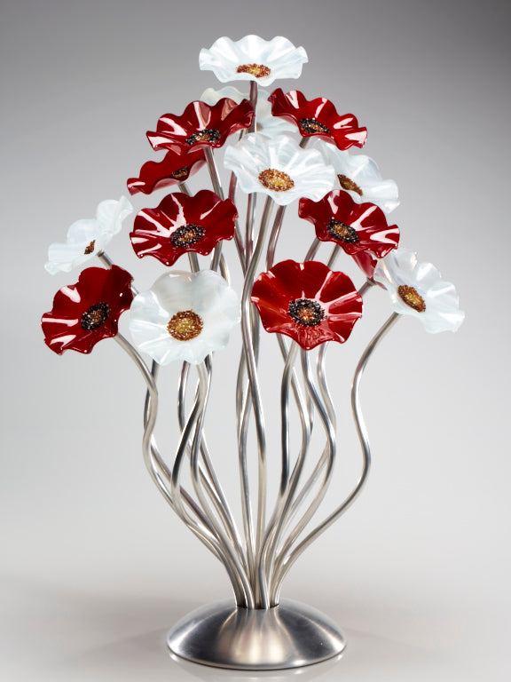 15 flower tree Christmas - Glass Flowers by Scott Johnson