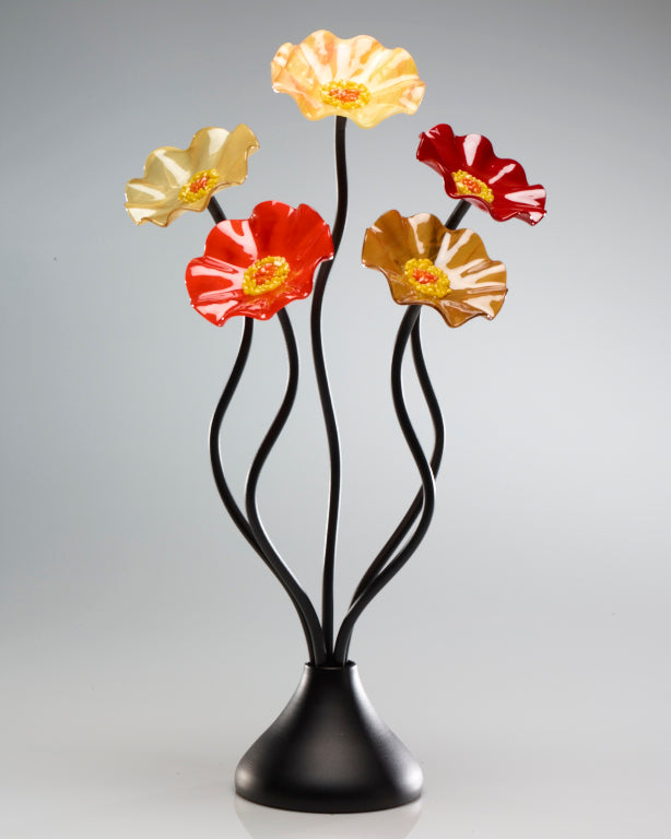 5 Flower Tuscany - Glass Flowers by Scott Johnson
