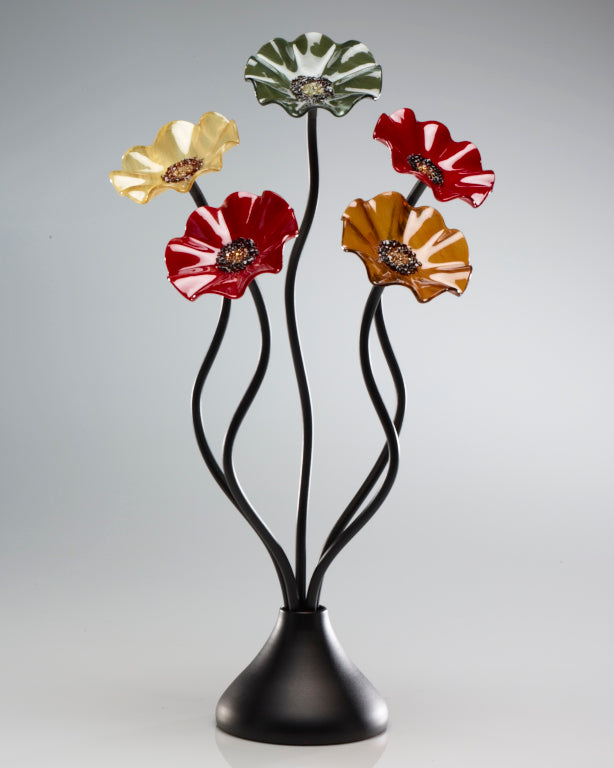 5 Flower Breckenridge - Glass Flowers by Scott Johnson