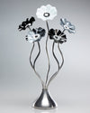 5 Flower Black and White - Glass Flowers by Scott Johnson