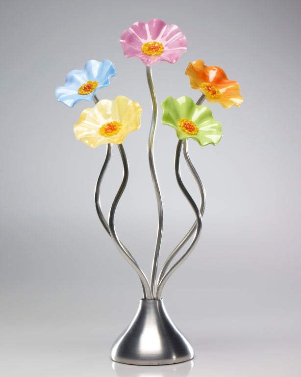 5 Flower Pastel - Glass Flowers by Scott Johnson