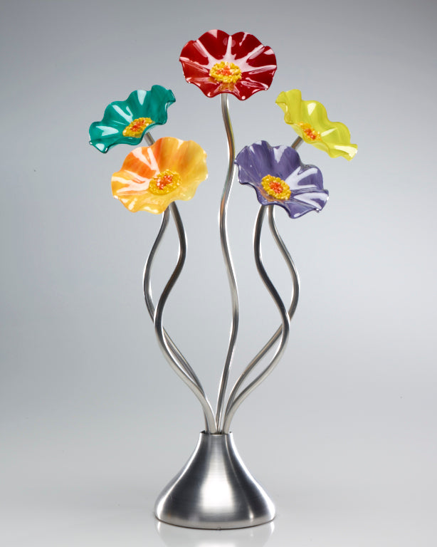 5 Flower Surprise - Glass Flowers by Scott Johnson
