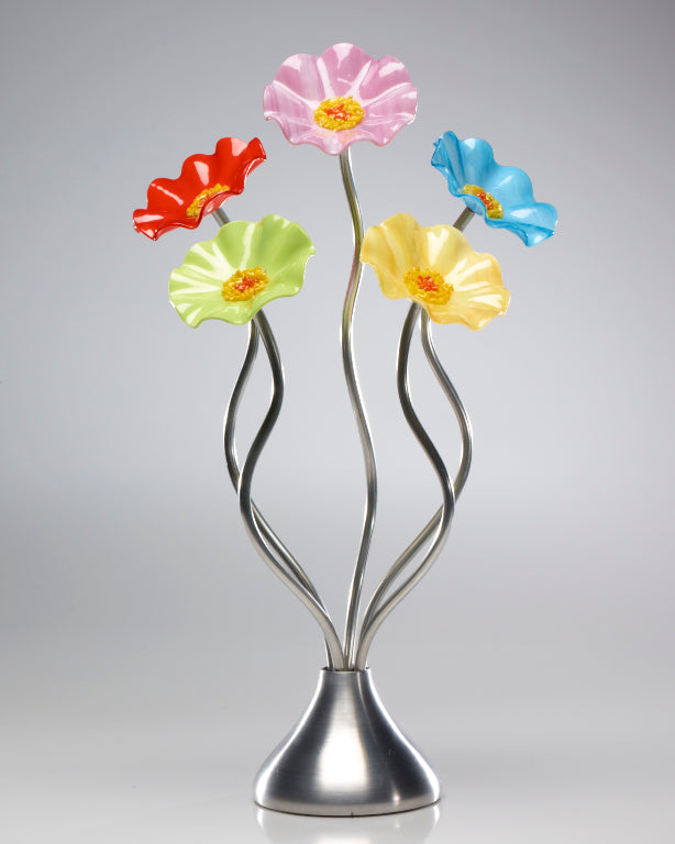 5 Flower Beach - Glass Flowers by Scott Johnson