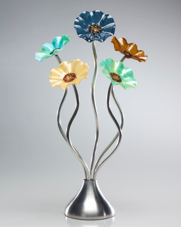 5 Flower Sundrella - Glass Flowers by Scott Johnson