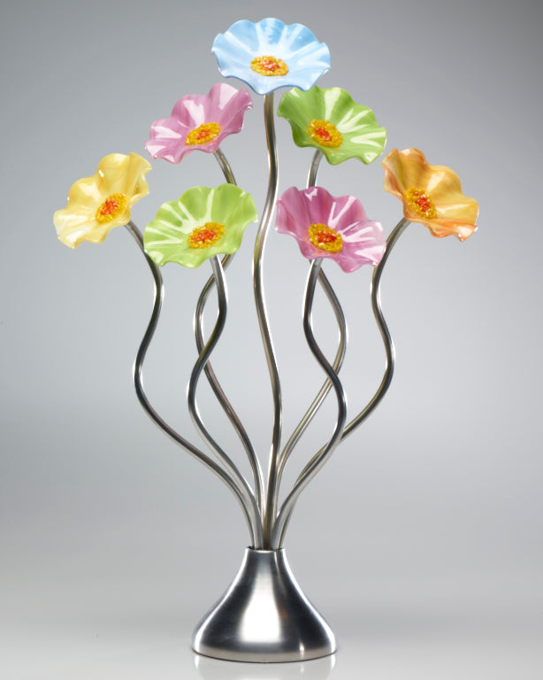 7 Flower Pastel - Glass Flowers by Scott Johnson
