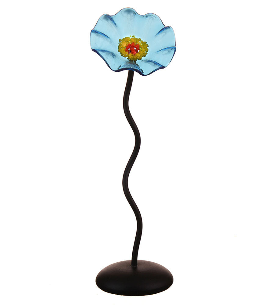 Single Stem - Turquoise - Glass Flowers by Scott Johnson