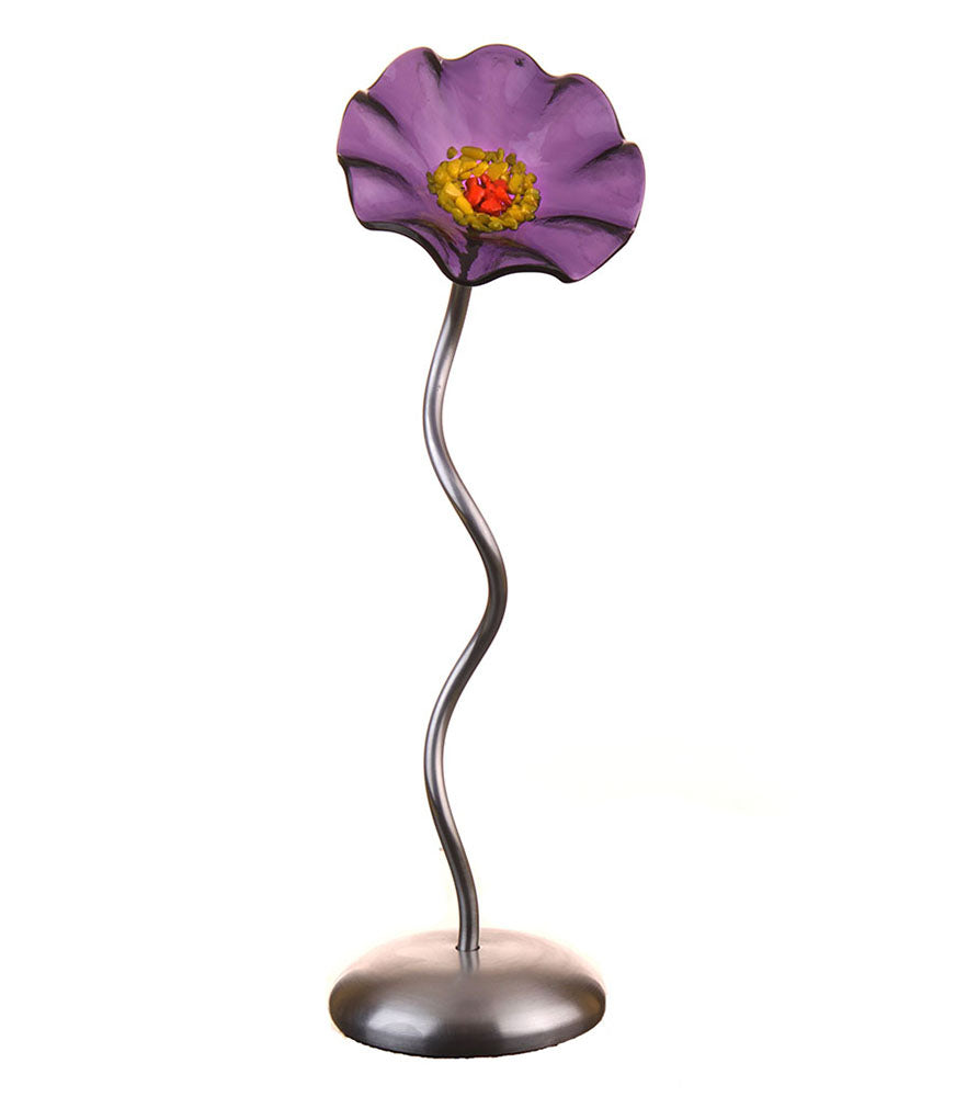 Single Stem - Trans Purple - Glass Flowers by Scott Johnson