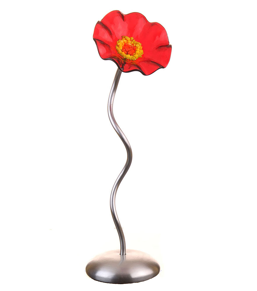 Single Stem - Trans Red - Glass Flowers by Scott Johnson