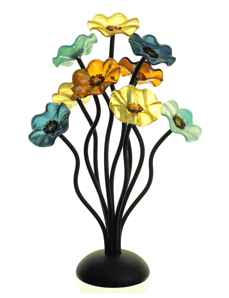 9 flower Sundrella - Glass Flowers by Scott Johnson